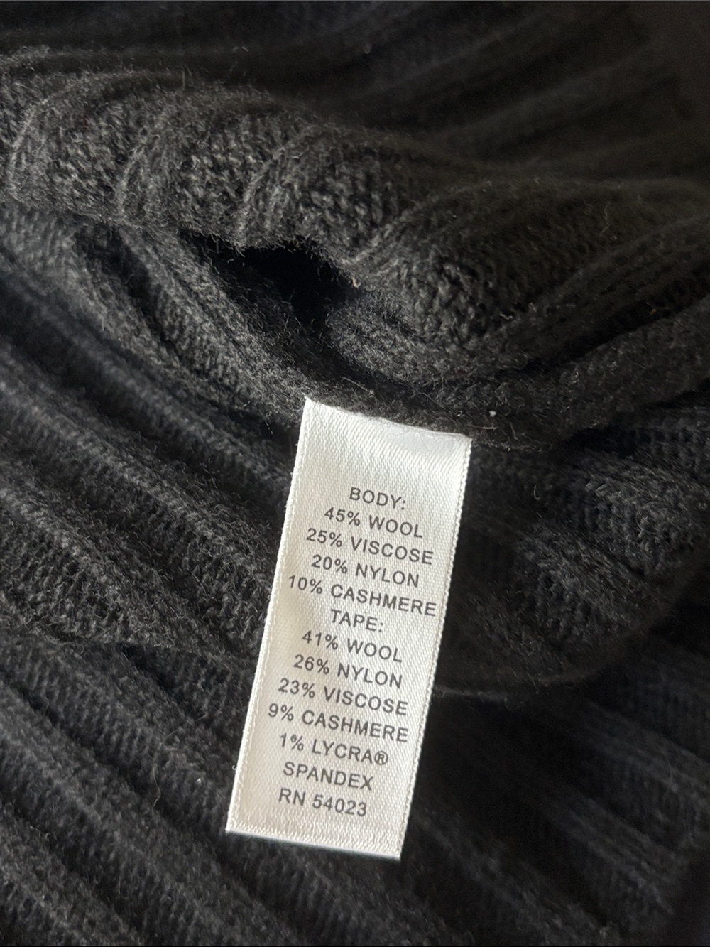 Banana Republic Luxury Cashmere Blend Black Knit Short-Sleeve Dress.  Size S/M. - Picture 9 of 9
